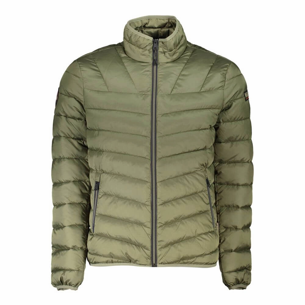 Napapijri Green Polyamide Men Jacket H & M Jackets