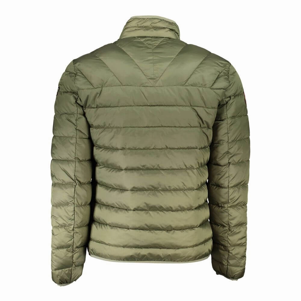 Napapijri Green Polyamide Men Jacket Good Leather Jackets