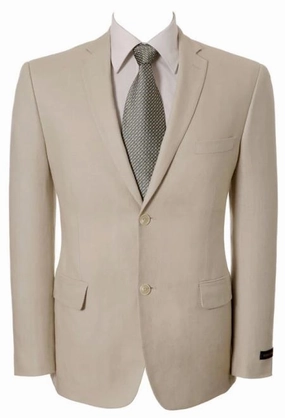 Dtlr Varsity Jackets Mens 100% Linen Slim Fit Stylish Suit Jackets Beige