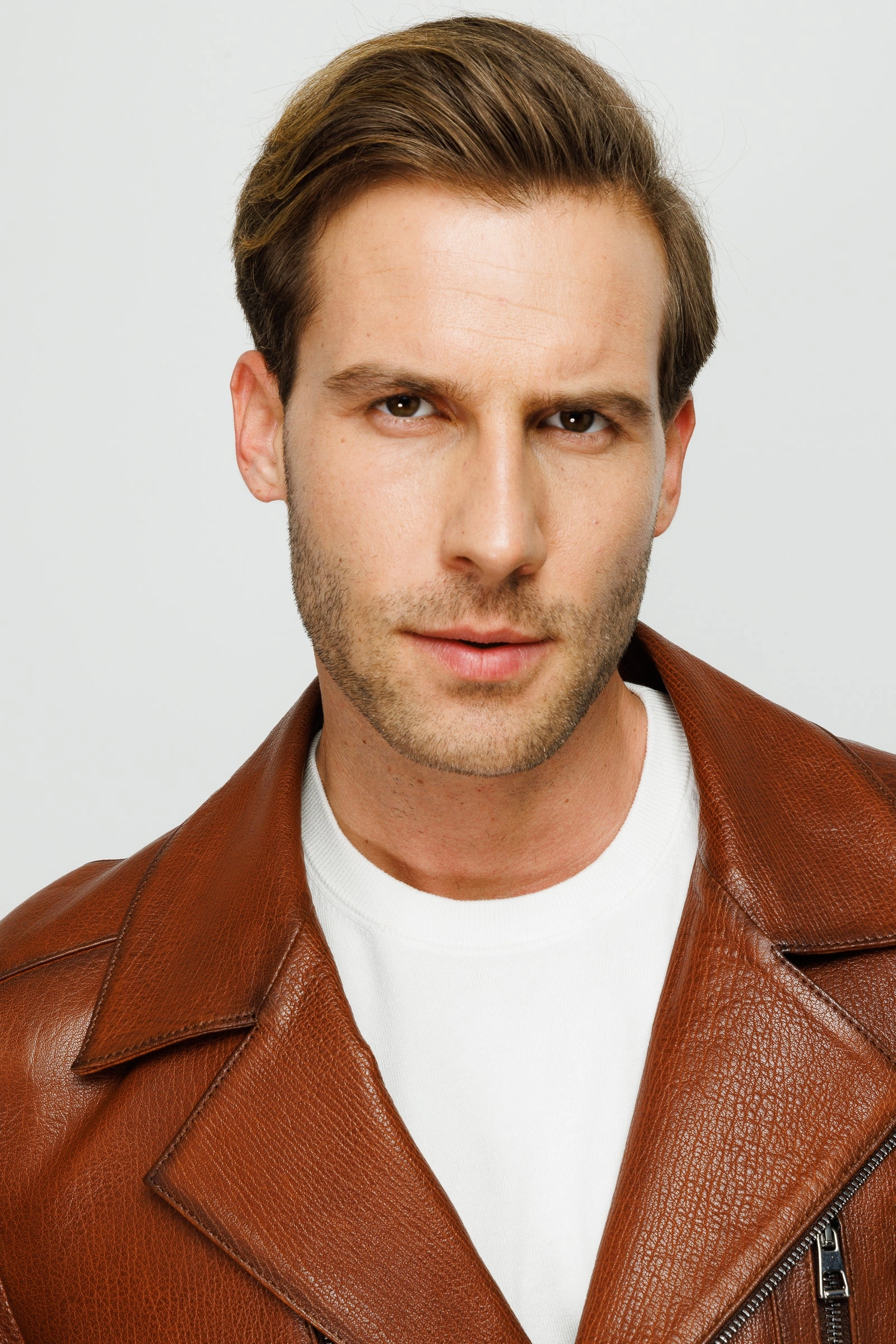 Petite Motorcycle Jackets The Monola Tan Leather Men Jacket