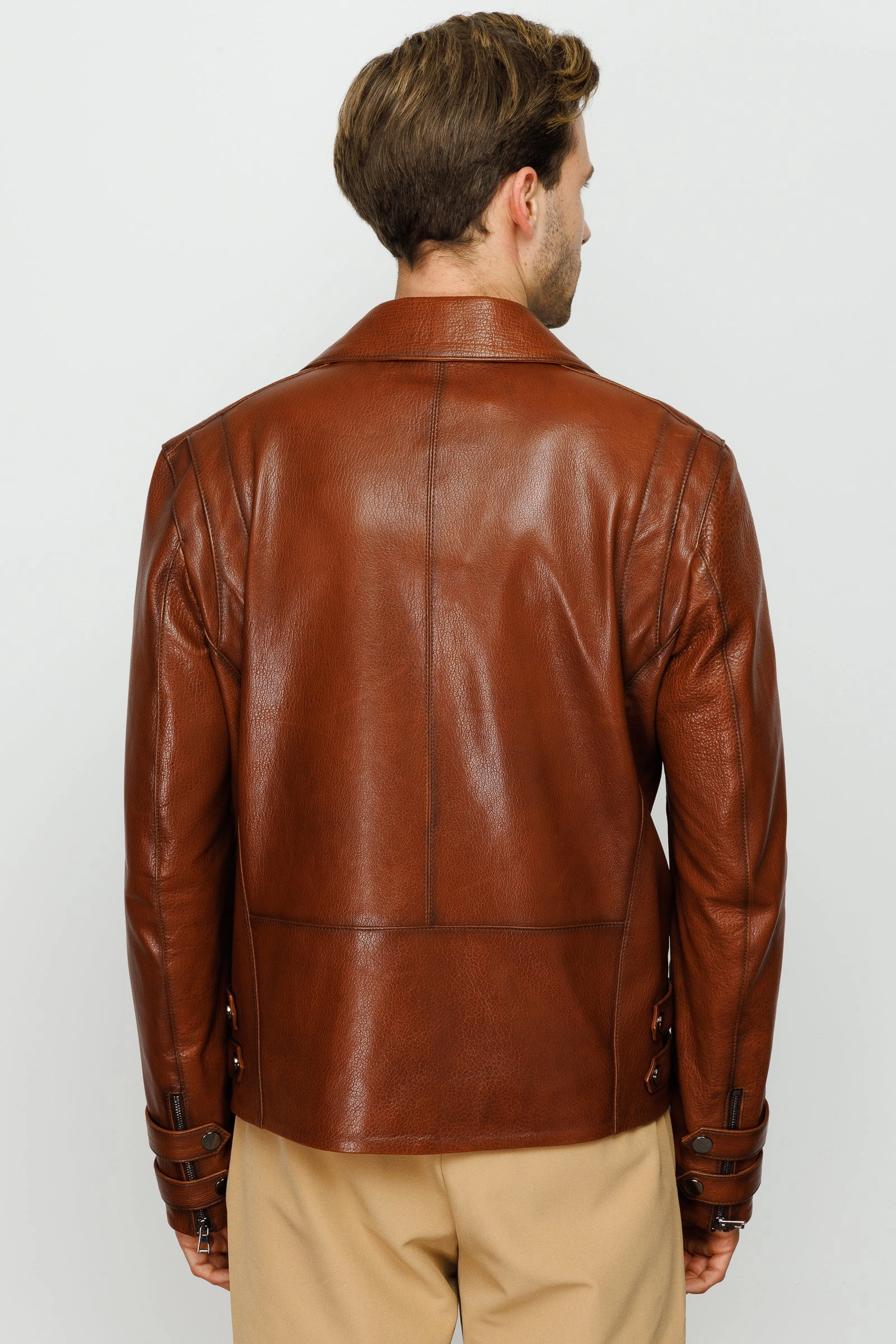 The Monola Tan Leather Men Jacket Pellepelle Jackets
