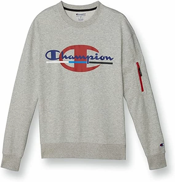 Champion Men's Explorer Logo Crewneck Sweatshirt Celtics Sweatshirts