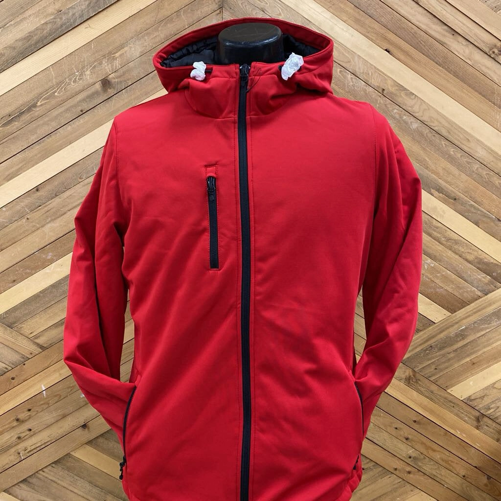 Clique- Woman's Red Jacket Hooded Soft Shell- MSRP $120: Red -women-LG Real Leather Jackets