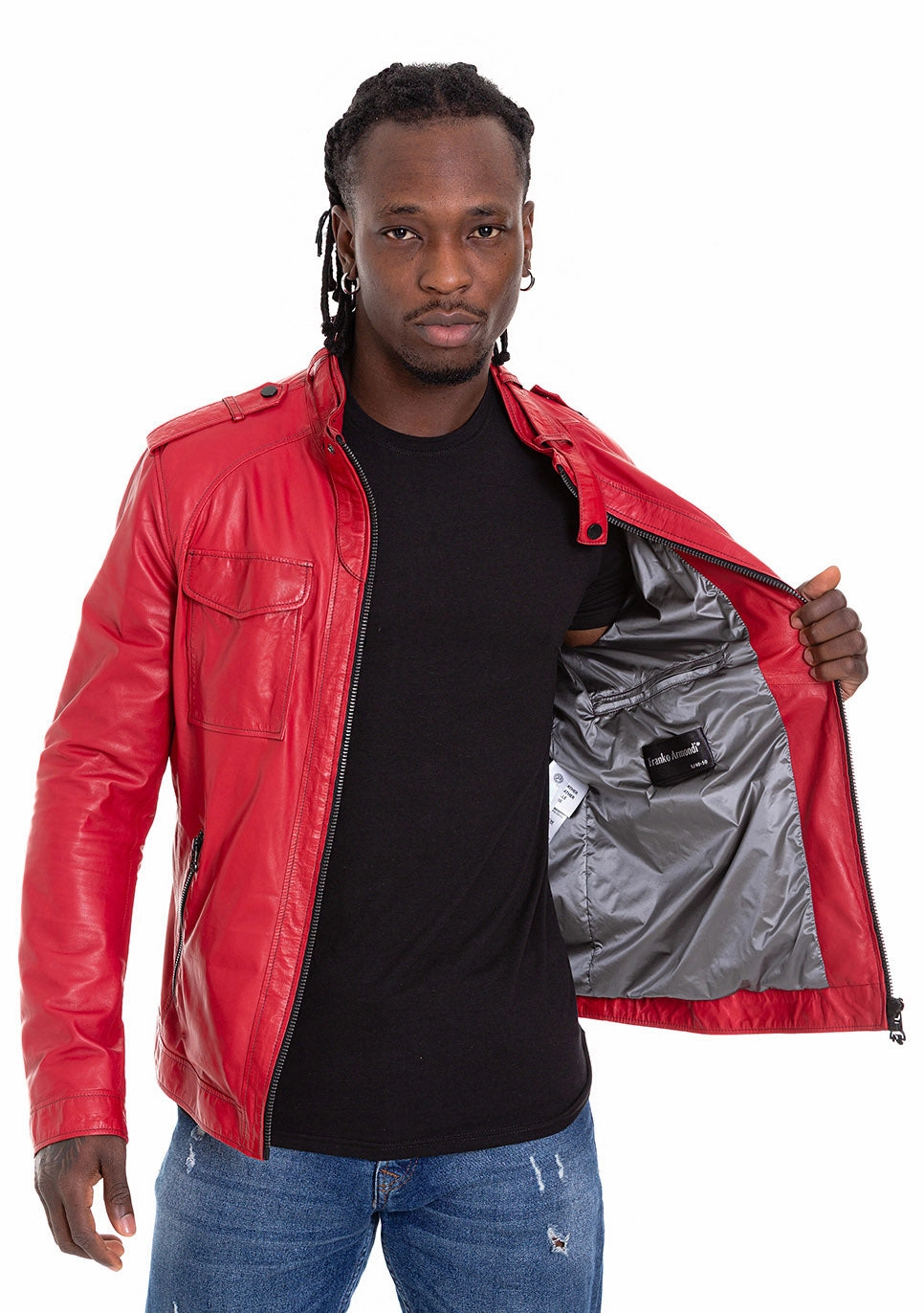 Cute Jackets The Ravine Red Leather Men Jacket