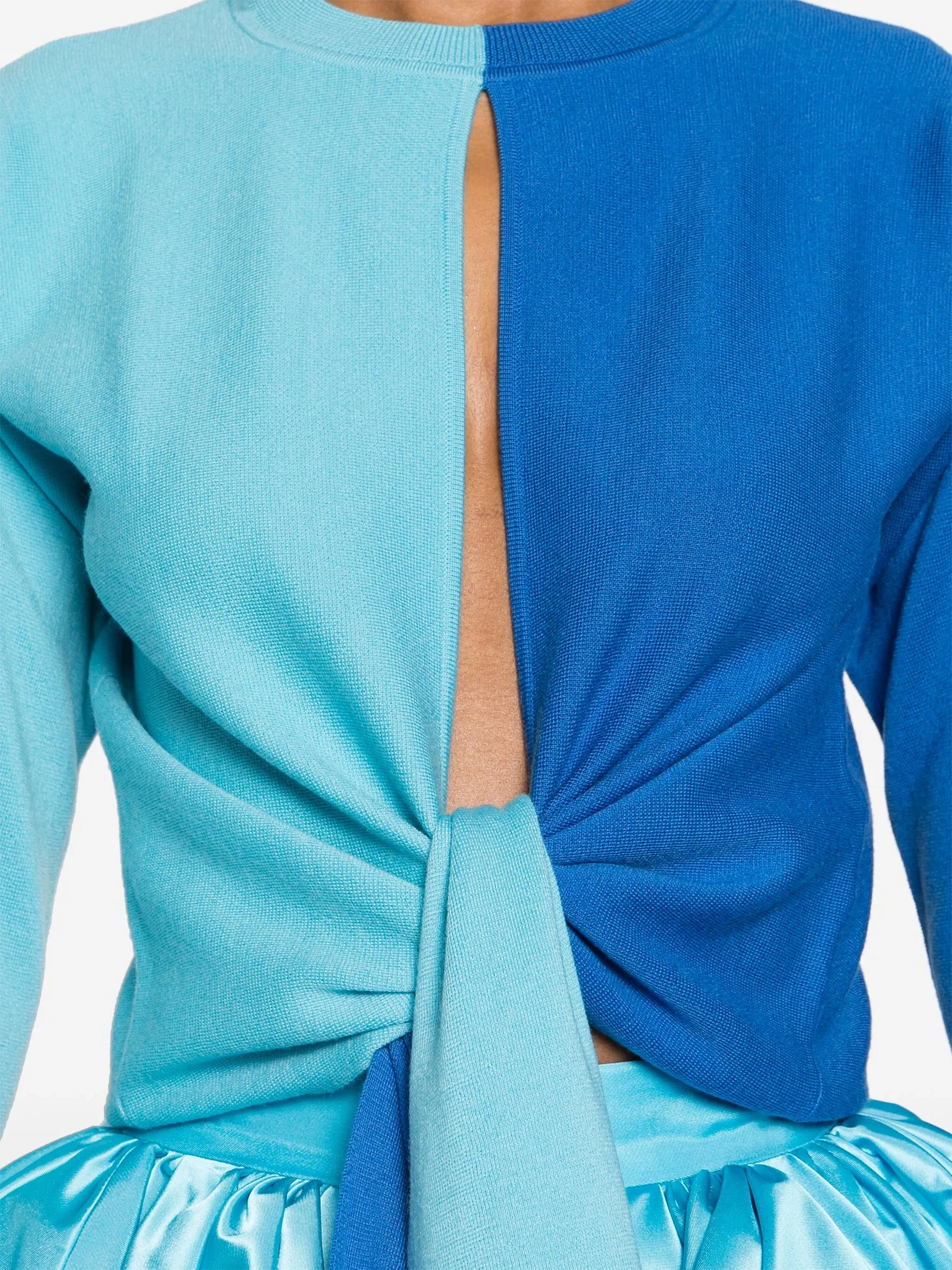 colour-block self-tie jumper Mk Knitwear