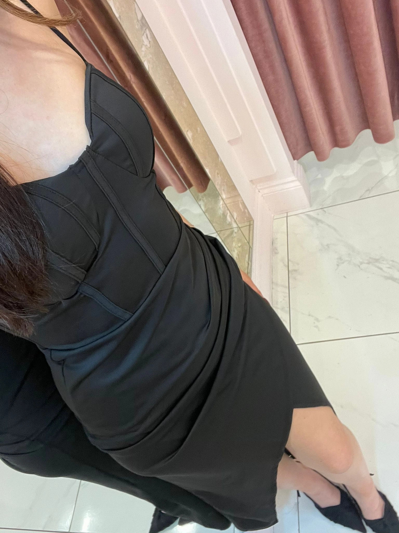 Holly Black Slinky Midi Dress Rust Bodycon Midi Dress