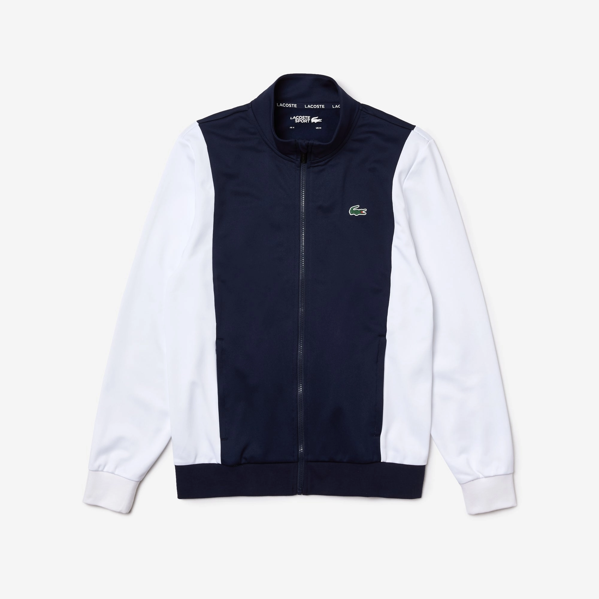 Foot Locker Sweatshirts Lacoste Men's SPORT Resistant Bicolor Pique Zip Sweatshirt