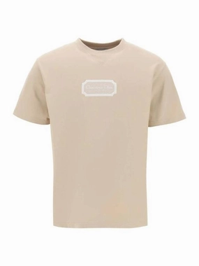 Oversized T Shirts Gym Couture Relaxed Fit Short Sleeve T-Shirt Beige Dior