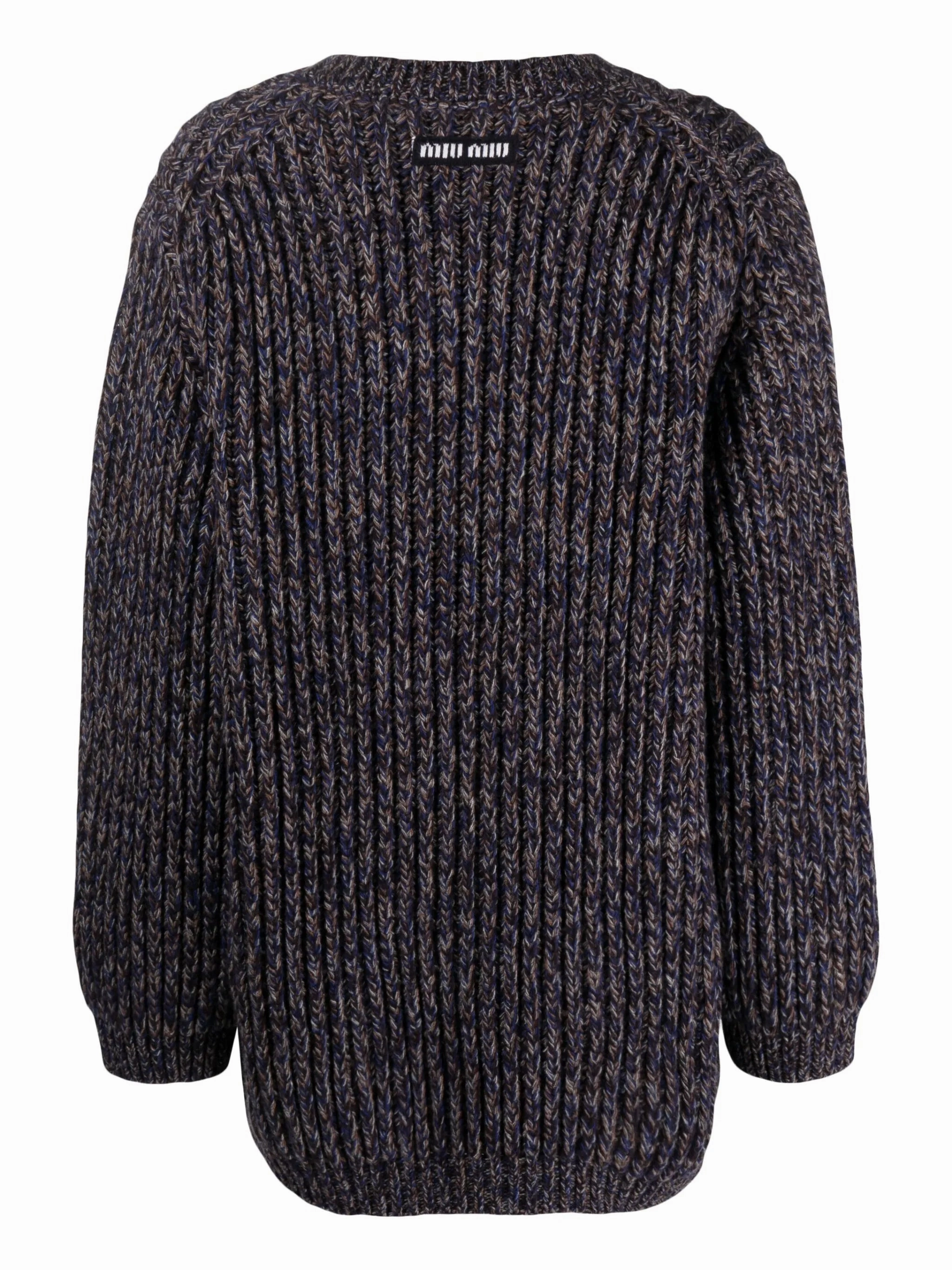 crew-neck virgin-wool knitted jumper Zara Oversized Knitwear Vest