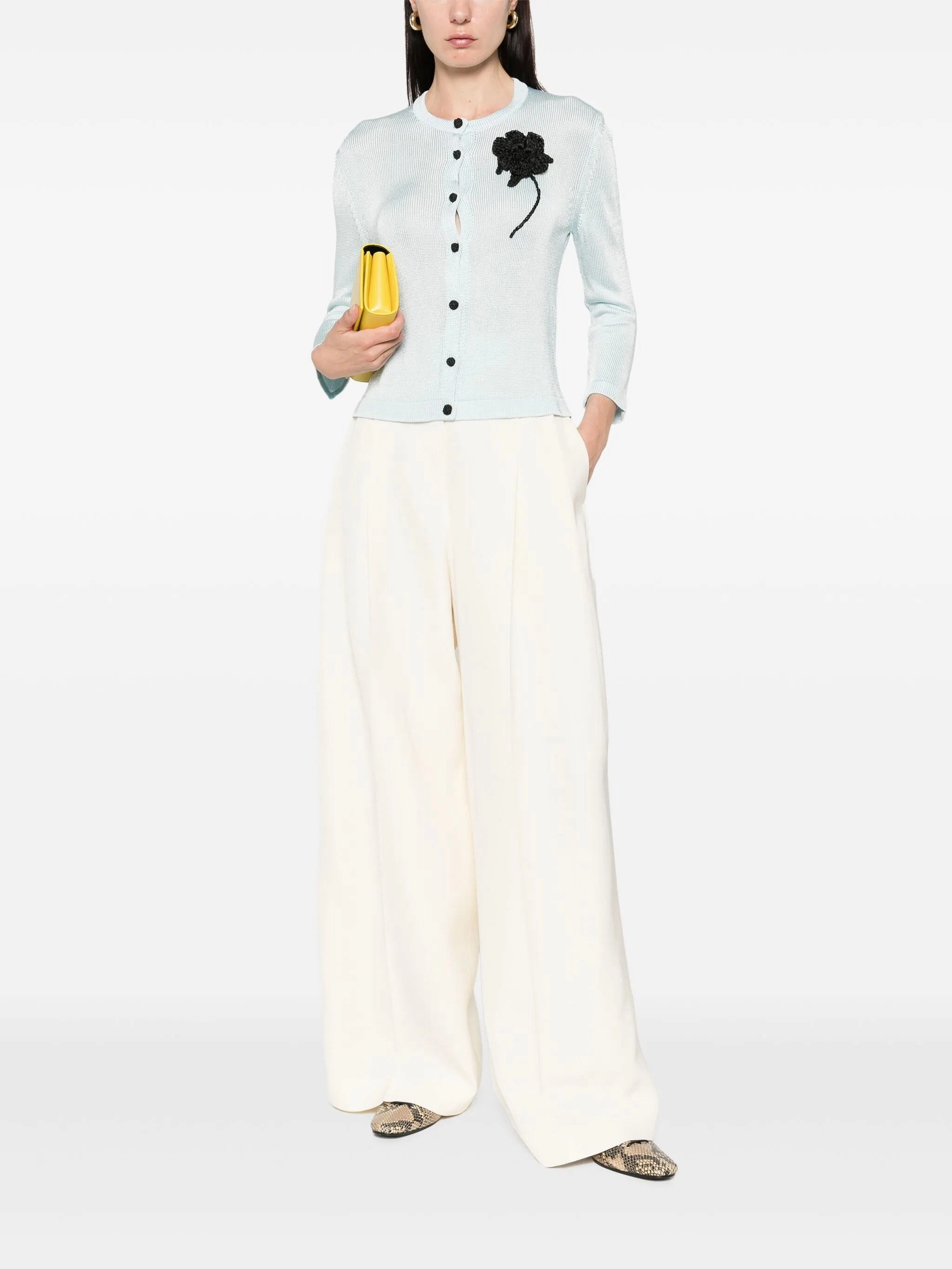 Knitwear Vest crochet flower cardigan