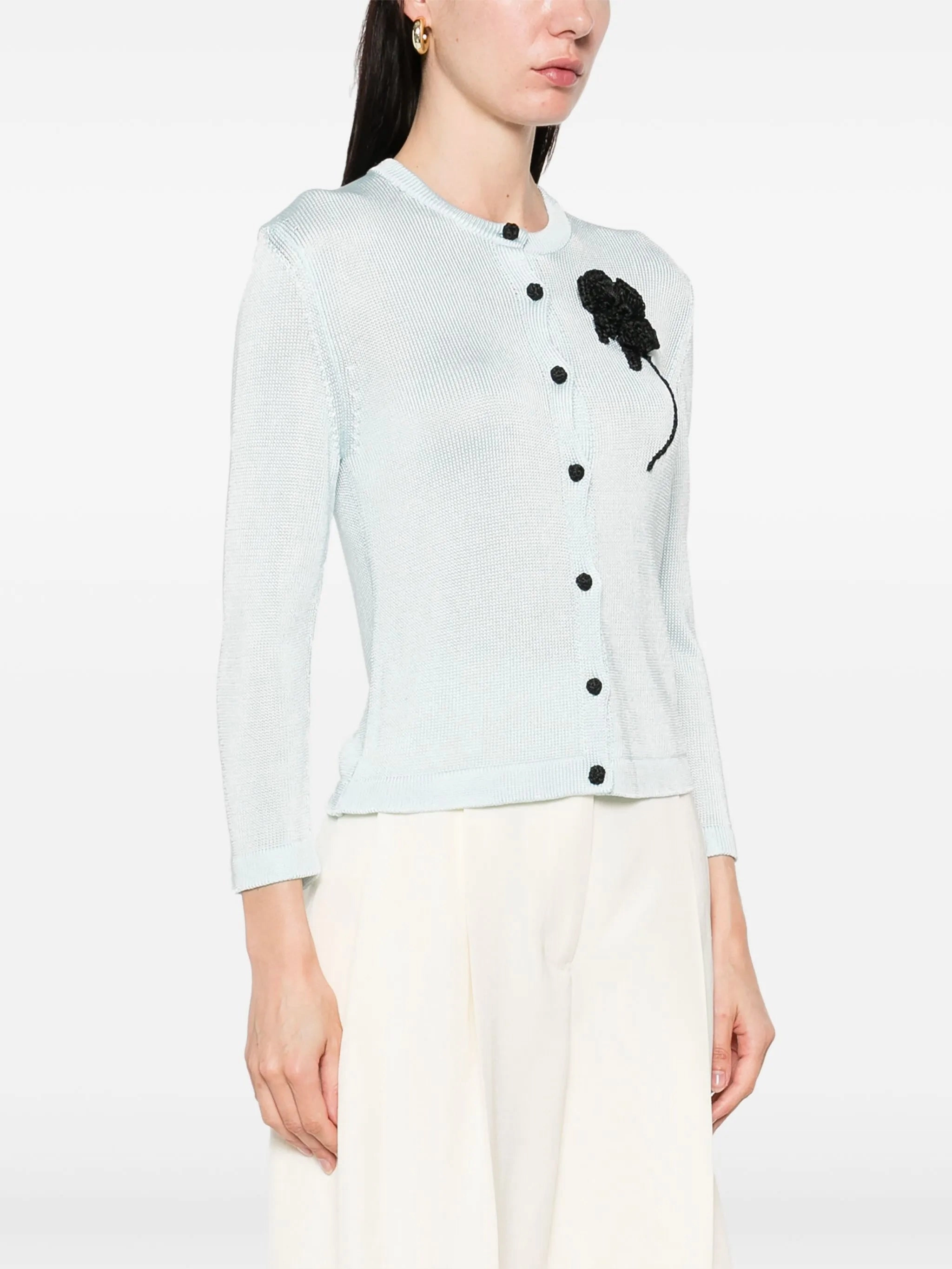 Best Sustainable Knitwear crochet flower cardigan