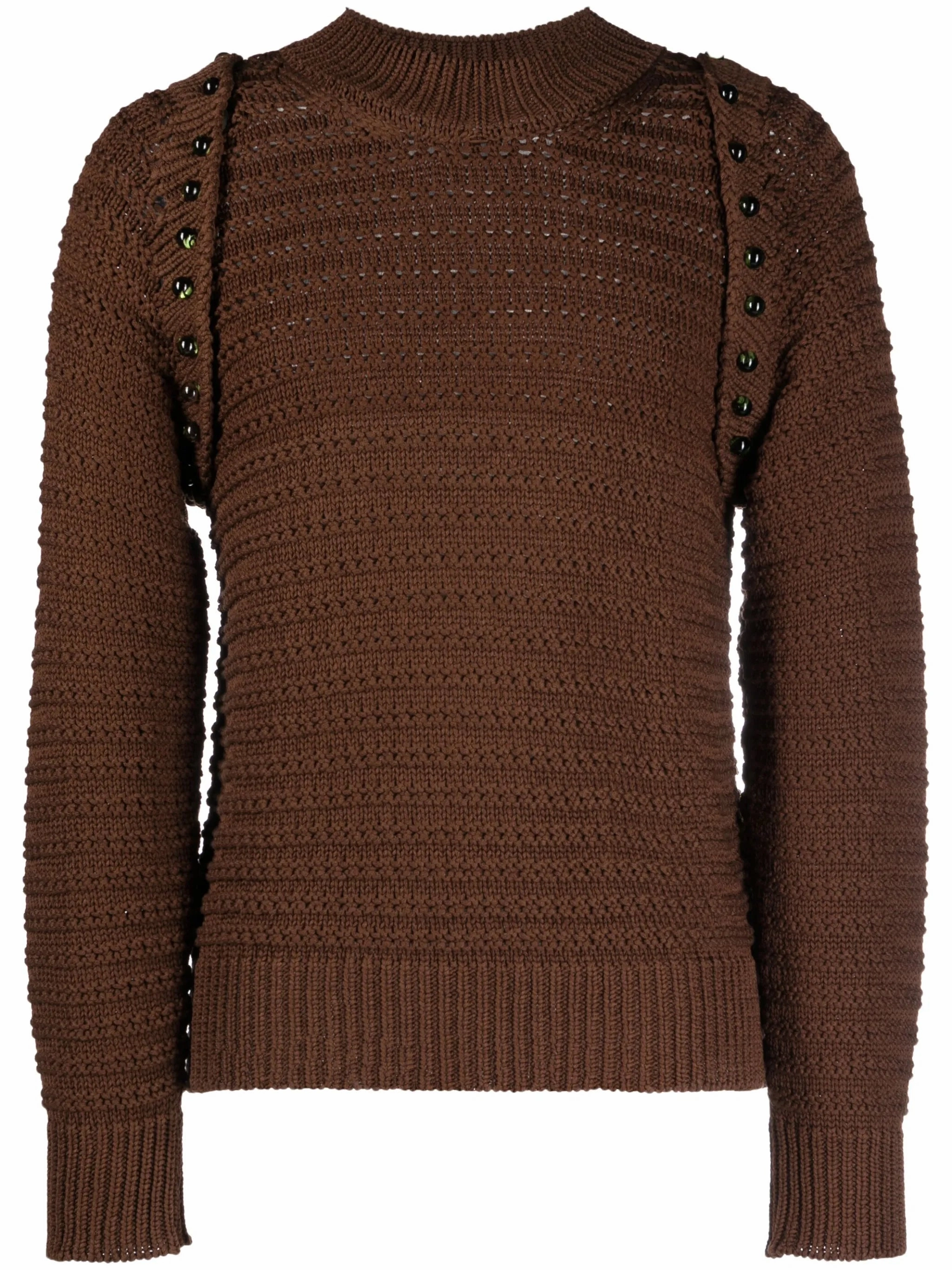 Studio Nicholson Knitwear crochet-knit layered cotton jumper