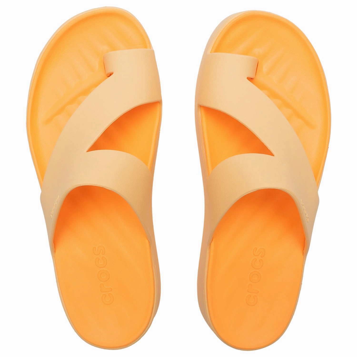 Crocs Getaway Platform Toe Loop (210834) - Golden Hour Flip Flops Not Made In China