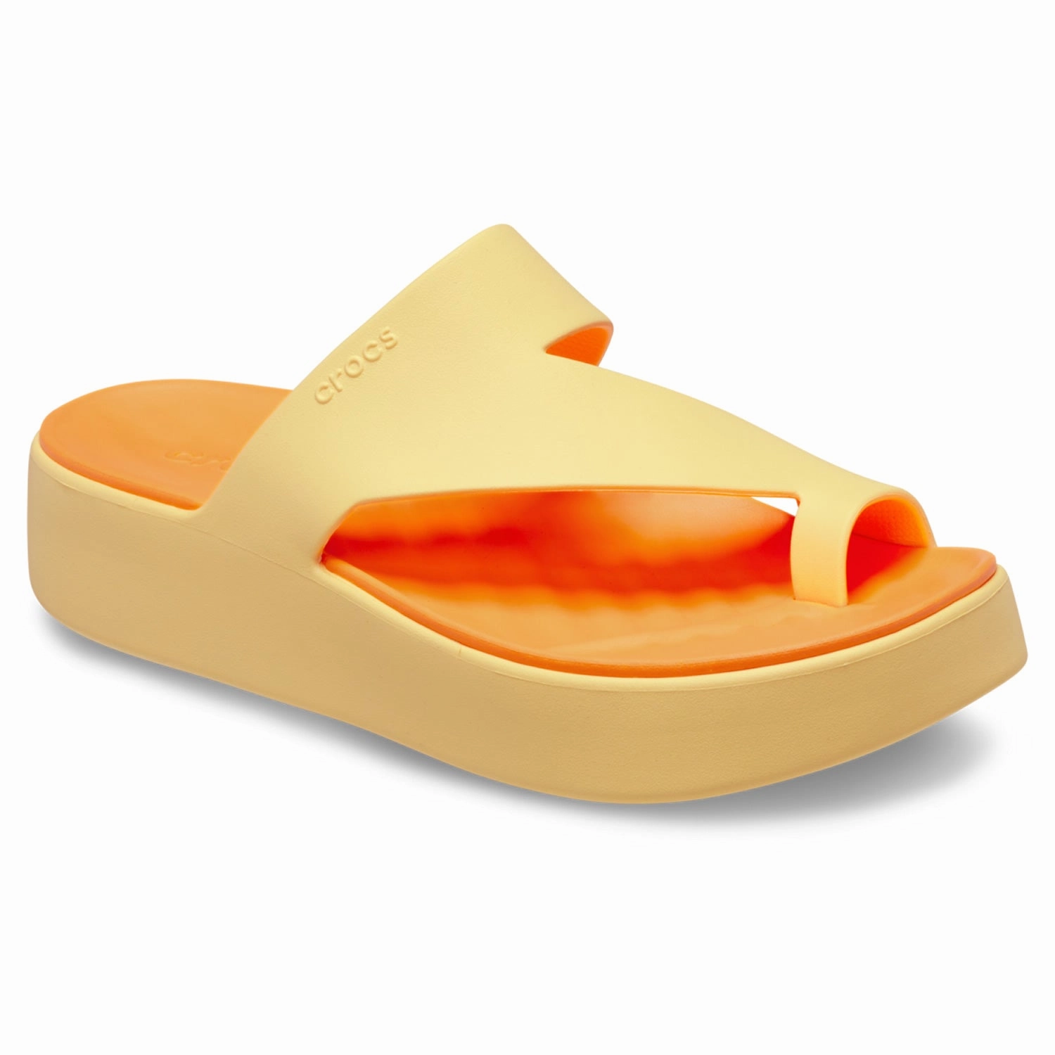 Crocs Getaway Platform Toe Loop (210834) - Golden Hour Flip Flop Cartoon