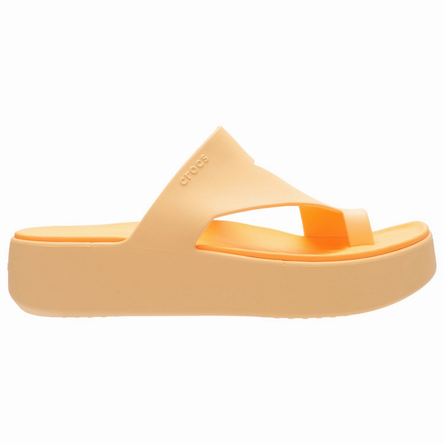 Crocs Getaway Platform Toe Loop (210834) - Golden Hour Flip Flops With Fabric