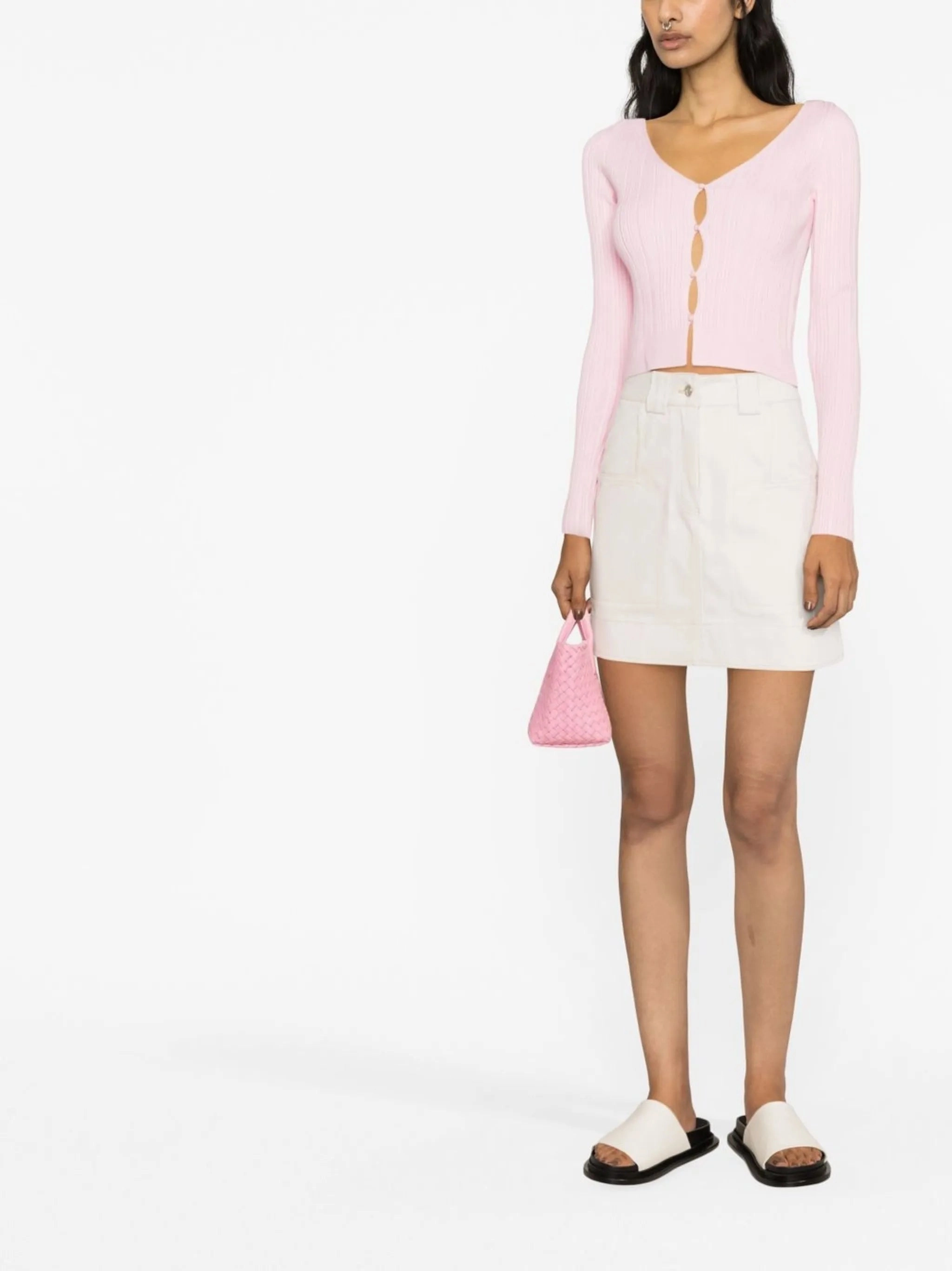 cropped knitted cardigan Reflect Knitwear