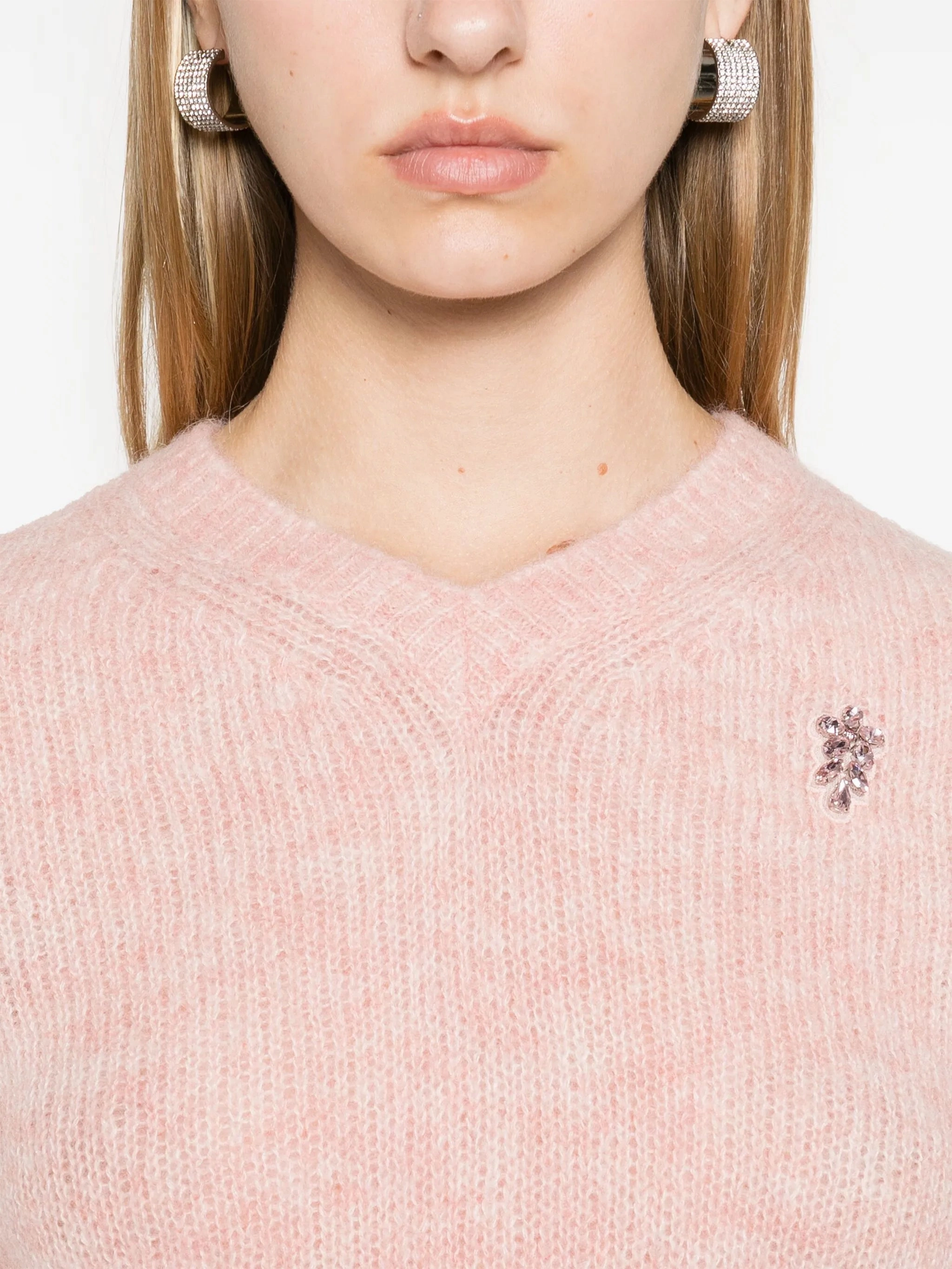 Knitwear Winter 2024 cropped V-neck sweater