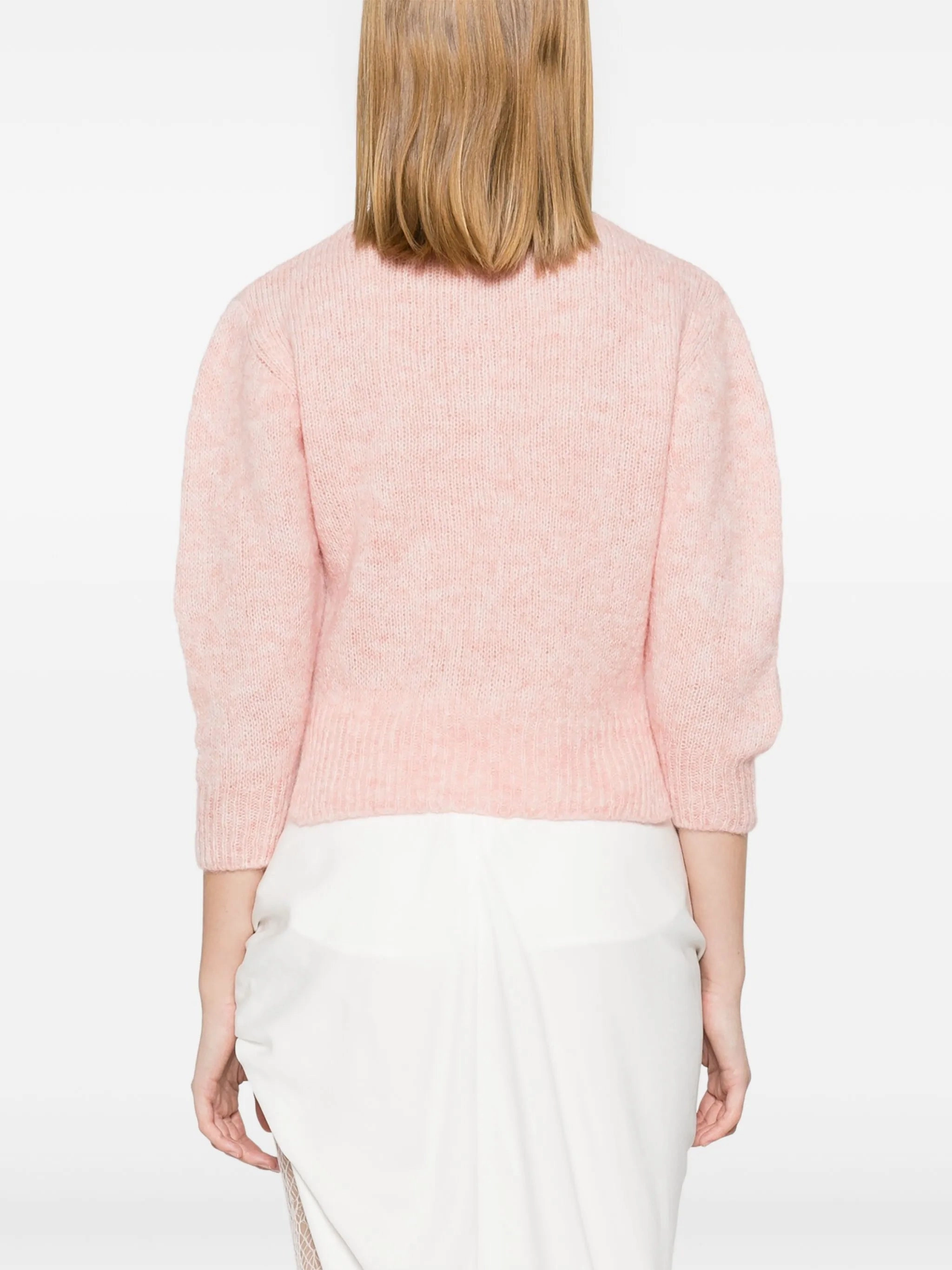 Warm Knitwear cropped V-neck sweater
