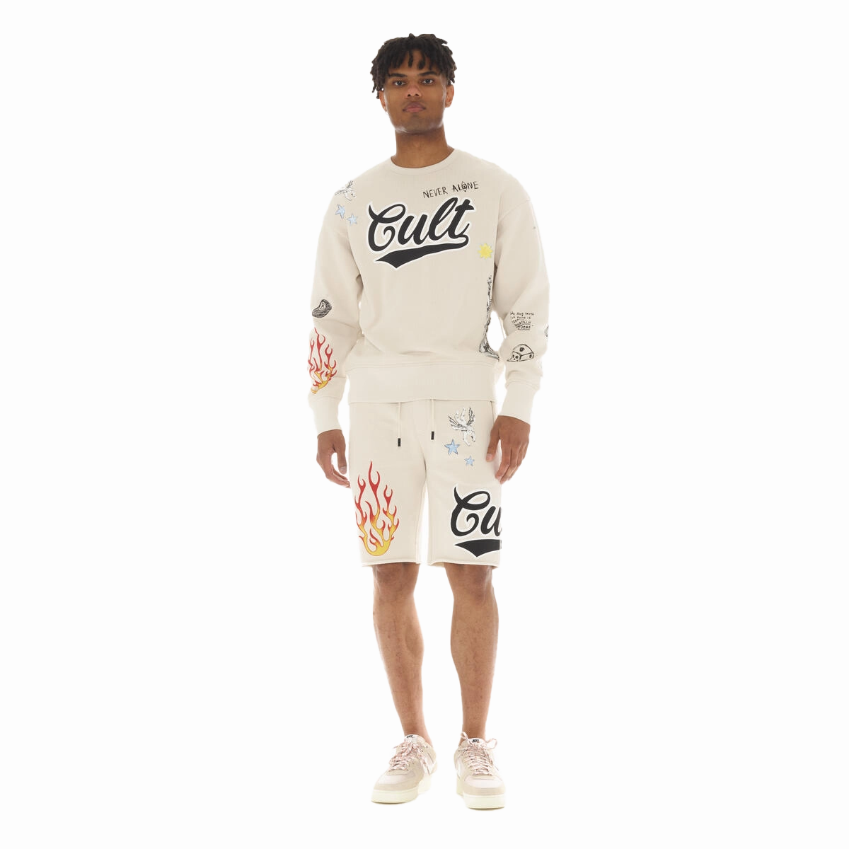 Cult of Individuality Men's Crew Neck Fleece Notre Dame Football Sweatshirts