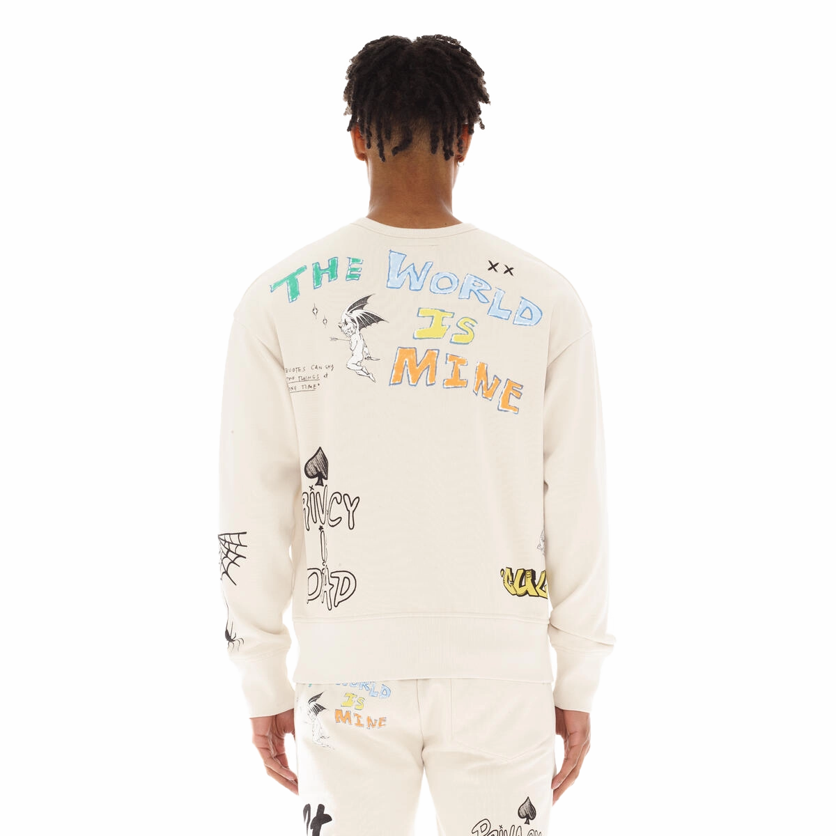 Cult of Individuality Men's Crew Neck Fleece Comfortable Sweatshirts