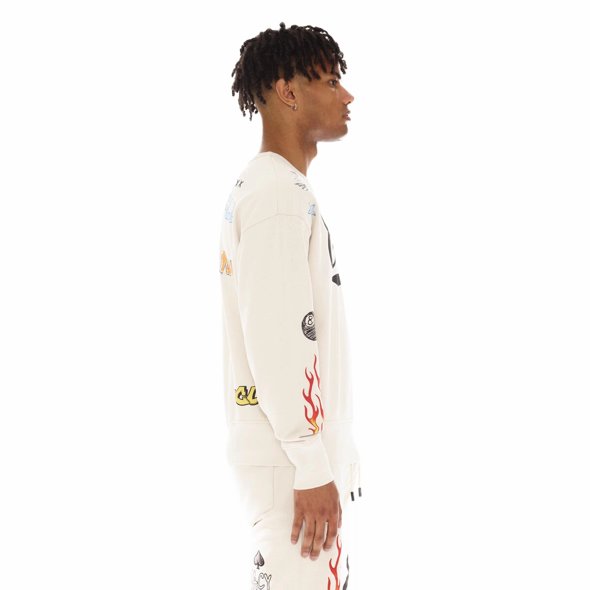 Cult of Individuality Men's Crew Neck Fleece Branded Hooded Sweatshirts