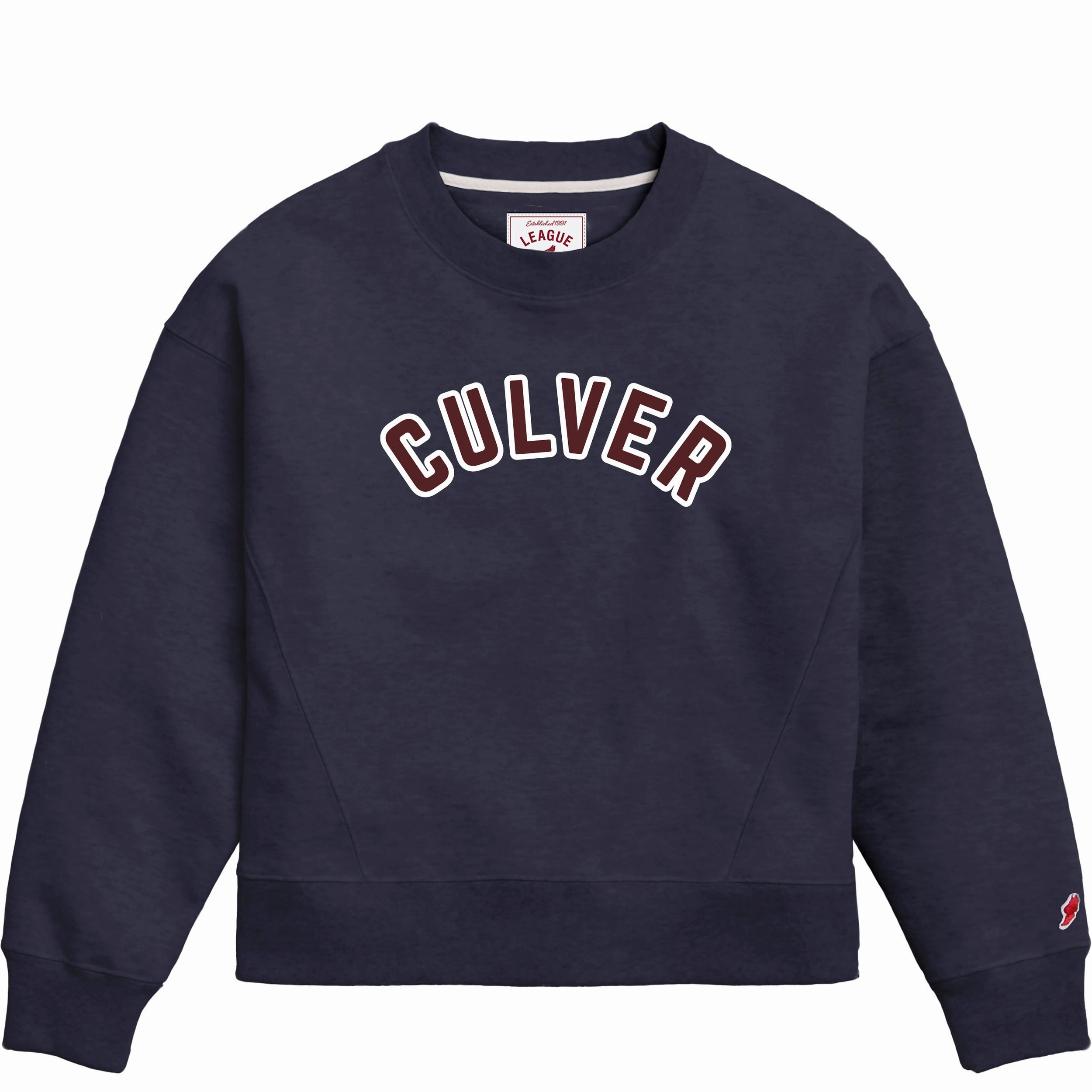 Chicago Cubs Sweatshirts Culver Boxy Crew - Navy