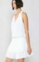 Current Air Smocked Waist Sleeveless Tiered Mini Dress