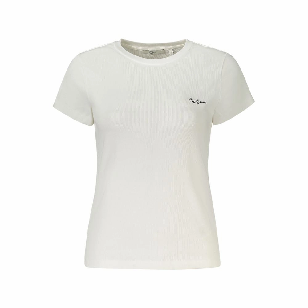 Pepe Jeans White Cotton Women T-Shirt Geek T Shirts