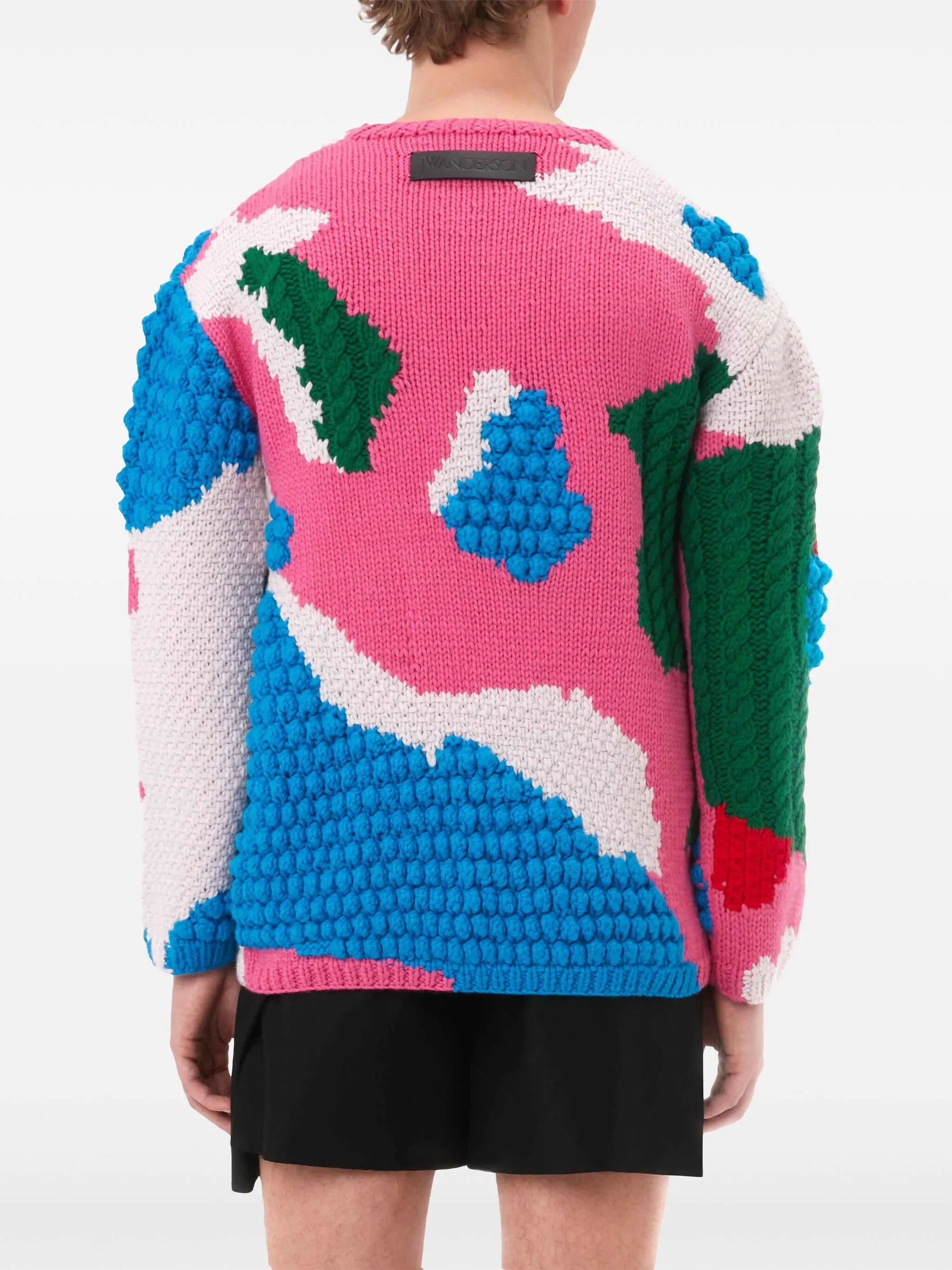 Novu Knitwear cut-out crochet jumper