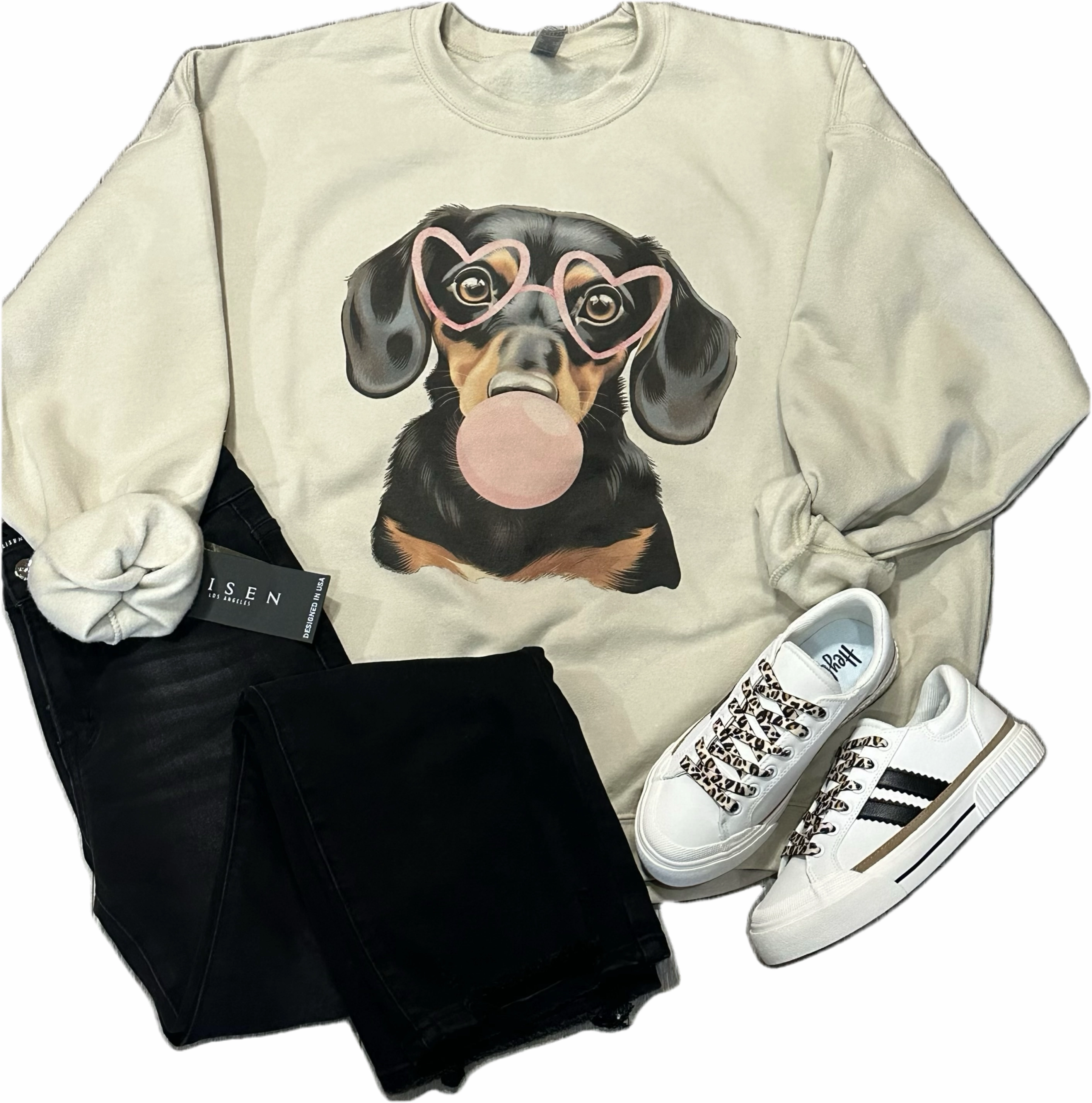 Asb Sweatshirts Dachshund Dog Valentine