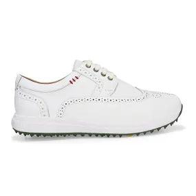 Brogue Spikeless White-Golf Shoes Spraying Waterproof Shoes