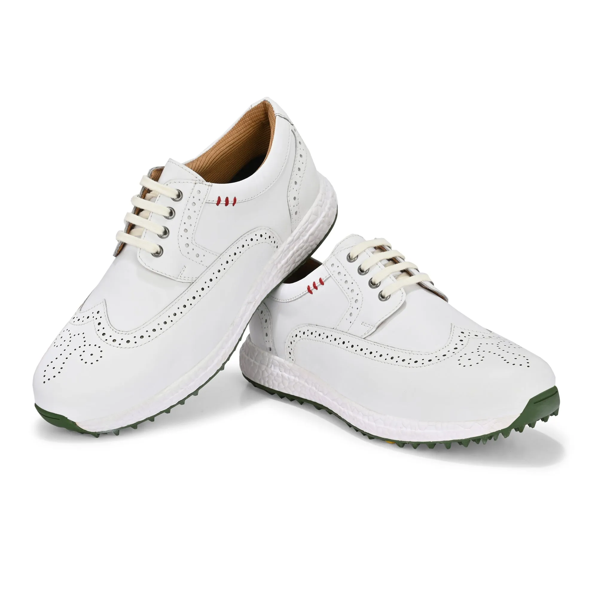 Mens Selmen - Enago Hiking Brogue Spikeless White-Golf Shoes