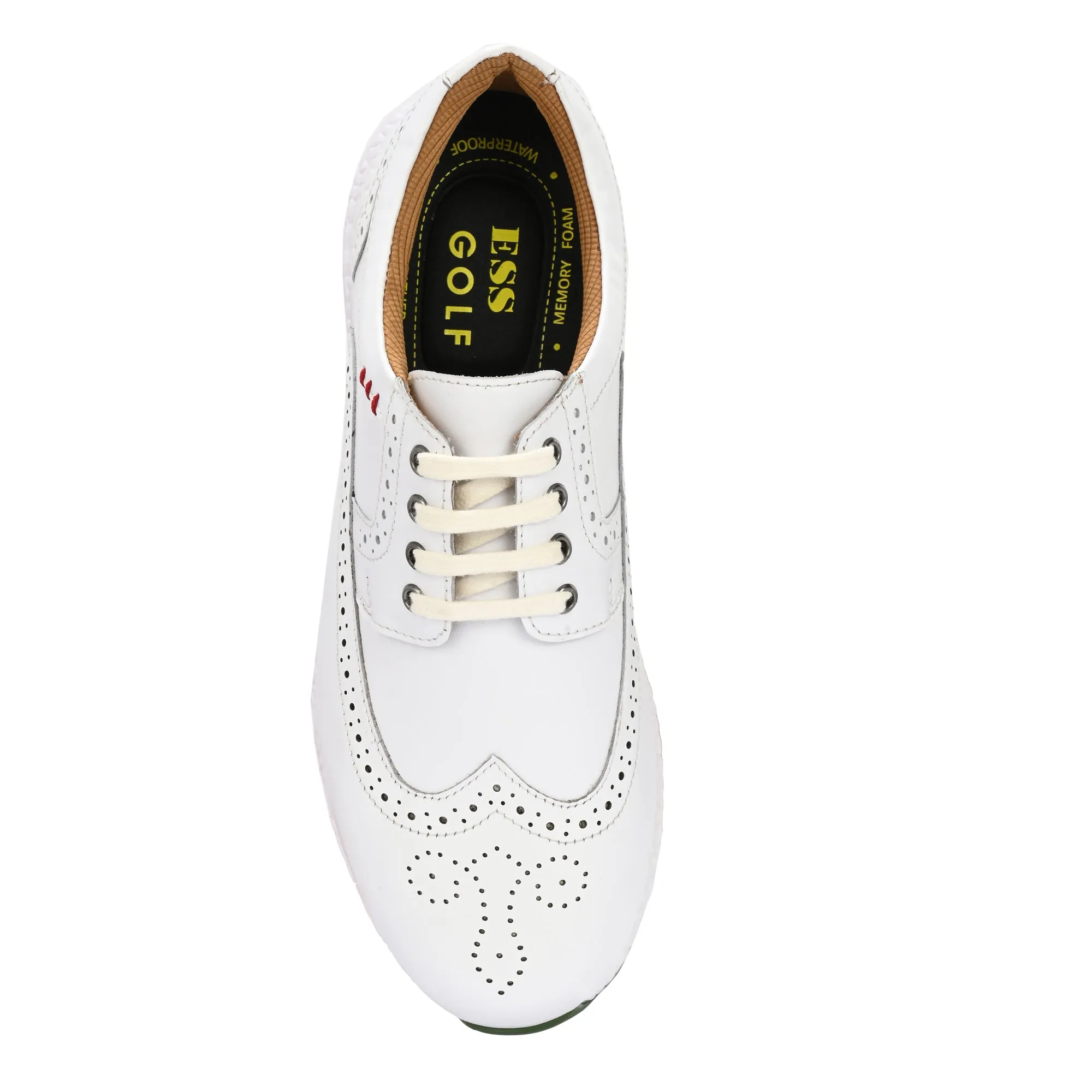 Brogue Spikeless White-Golf Shoes Sylphid Waterproof Garden Shoes