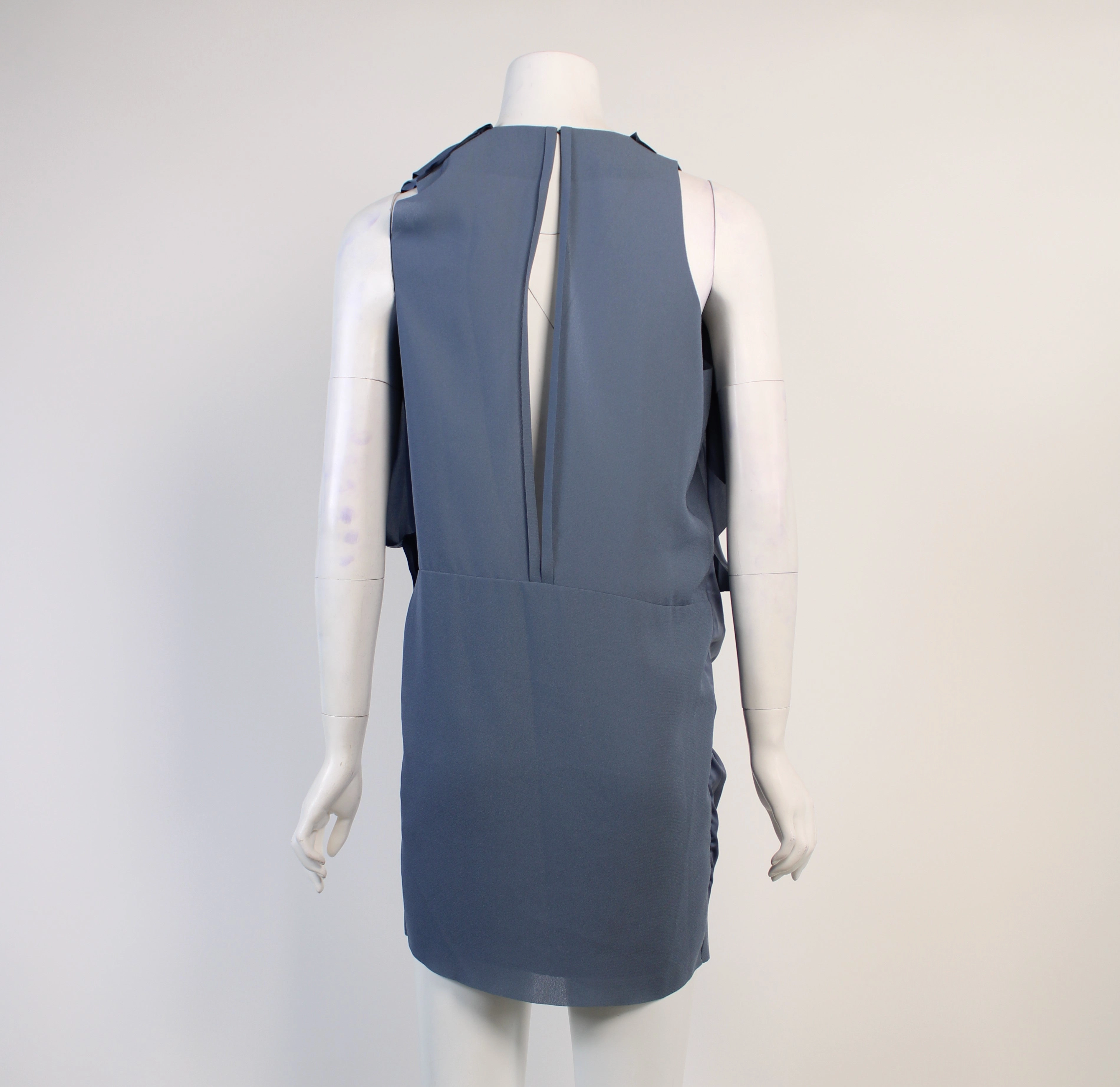 Sheer Leopard Print Mini Dress Acne Studios Blue Mini Dress