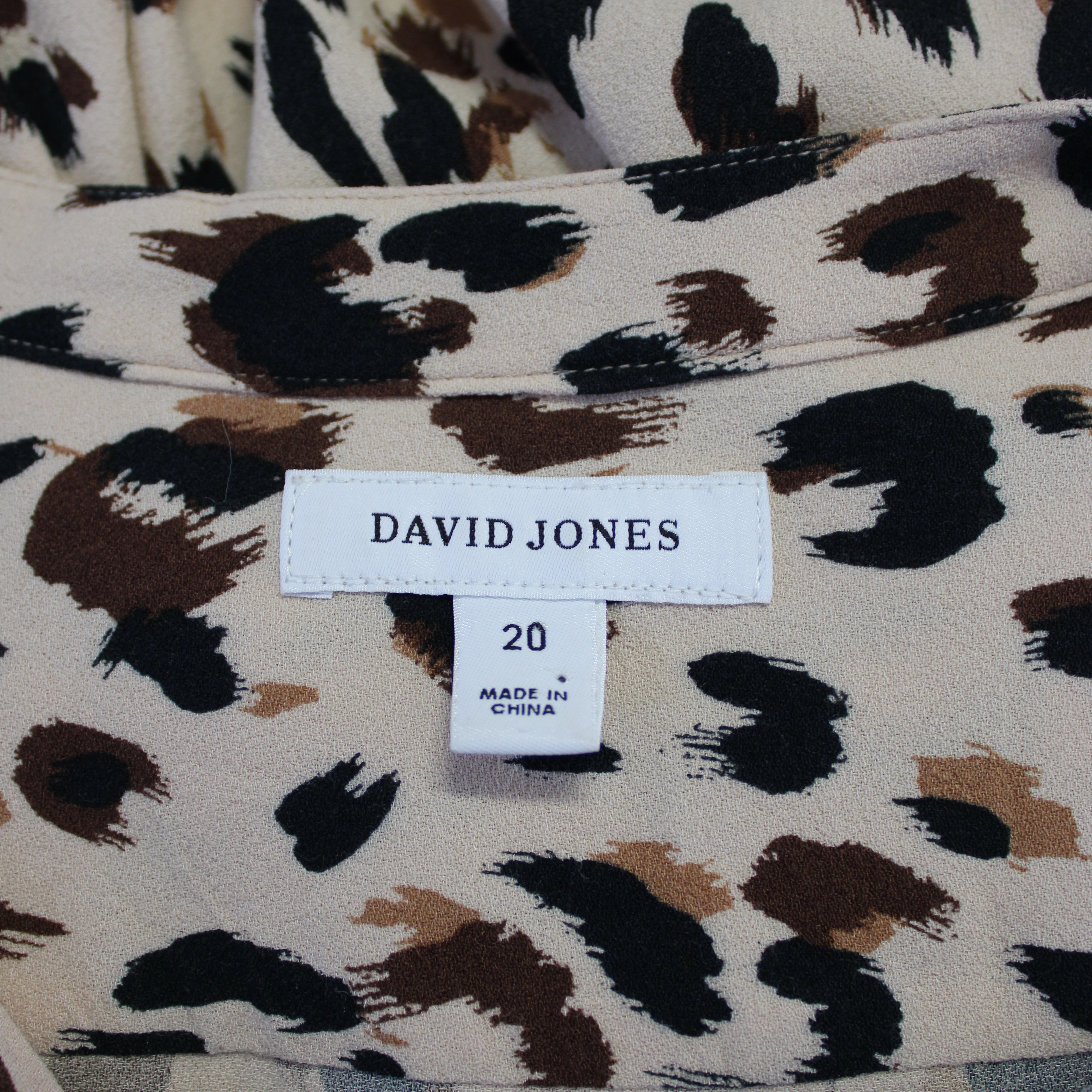 David Jones Animal Print Midi Dress Lace Slip Midi Dress