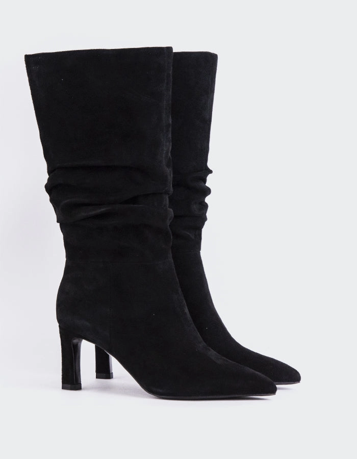 Davila Black Suede Walmart Winter Boots