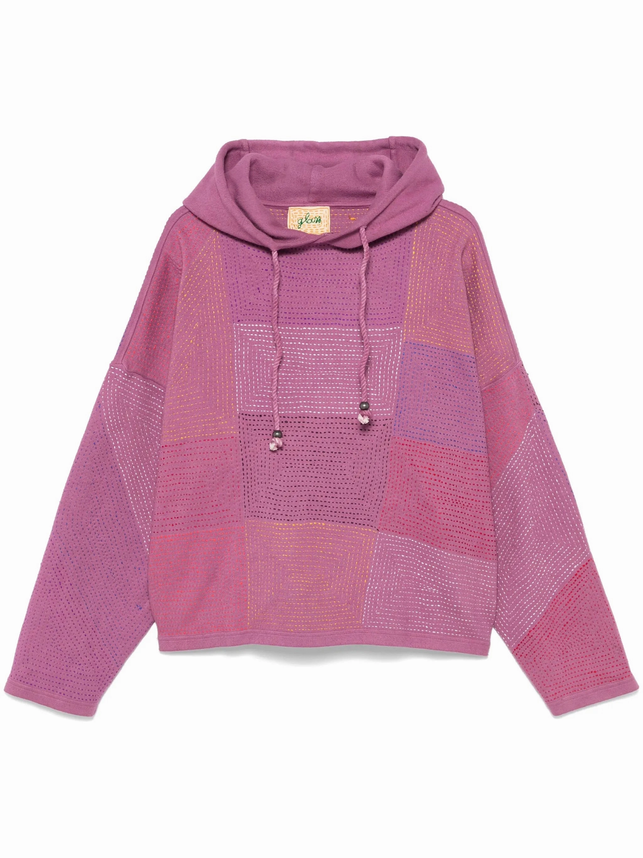 Knitwear On The Runway decorative-stitching hoodie