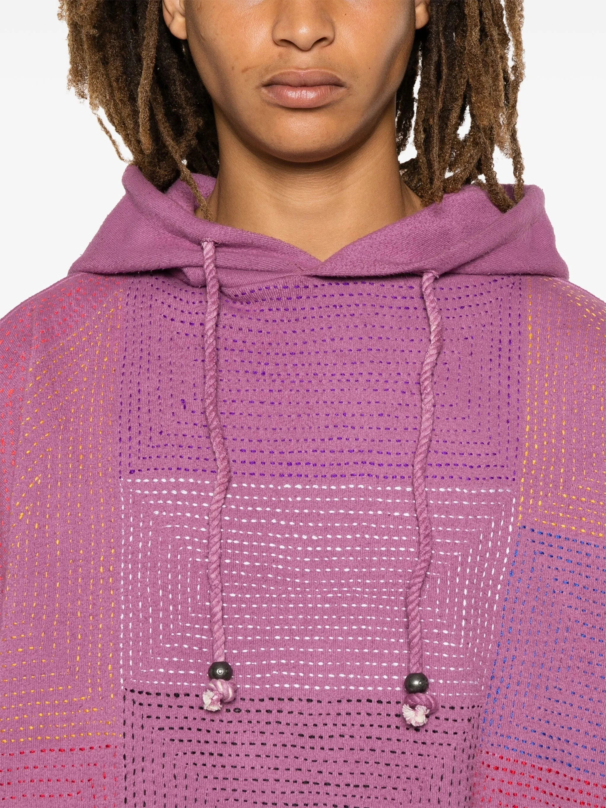 decorative-stitching hoodie Belluna Knitwear