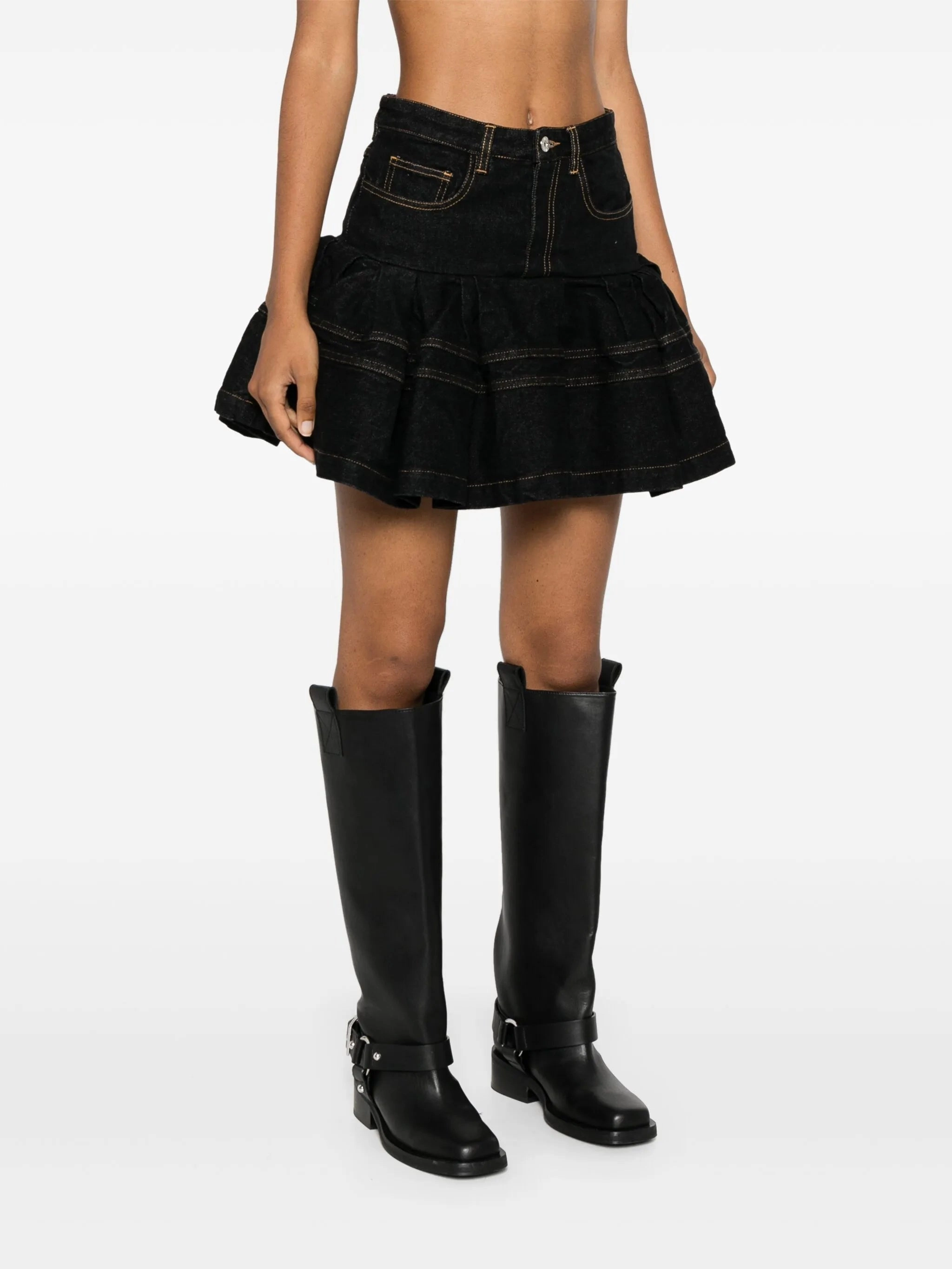 Hemant And Nandita Dress denim mini b                                     skirt