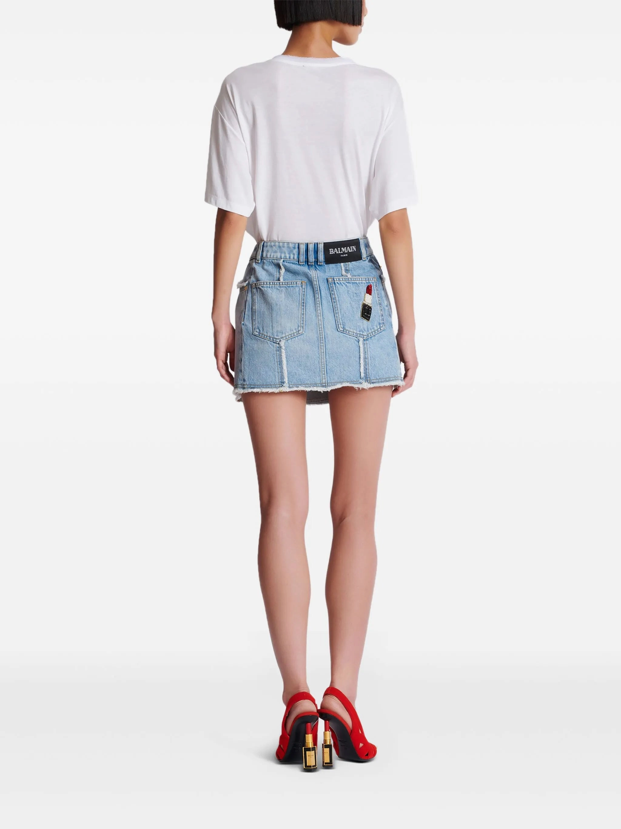 Spring Wedding Dress denim mini skirt