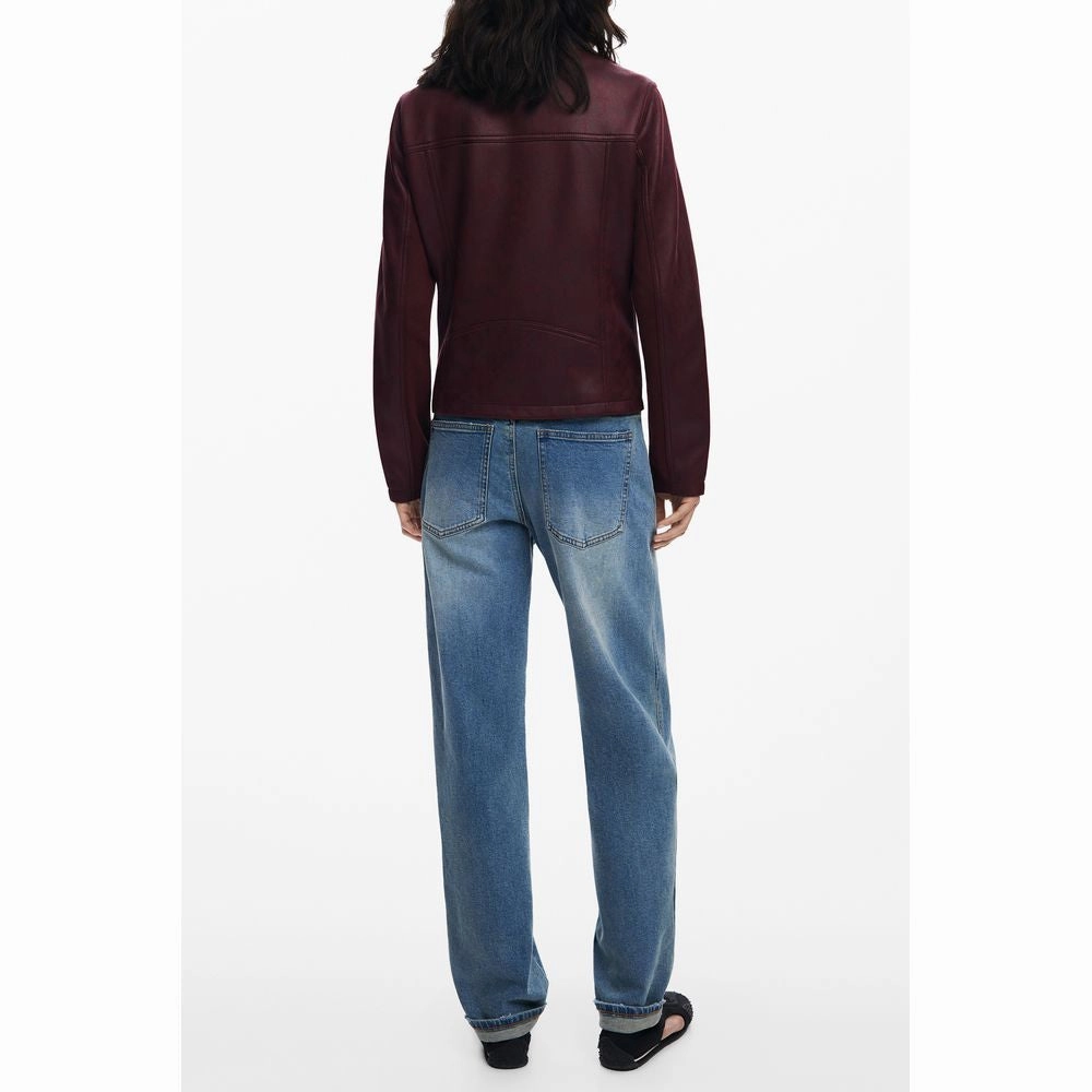 Ladies Casual Jackets Desigual Red Polyester Women Jacket