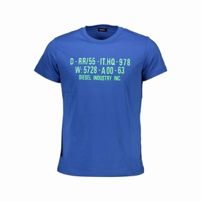 Diesel Blue Cotton Men T-Shirt Rogue T Shirts