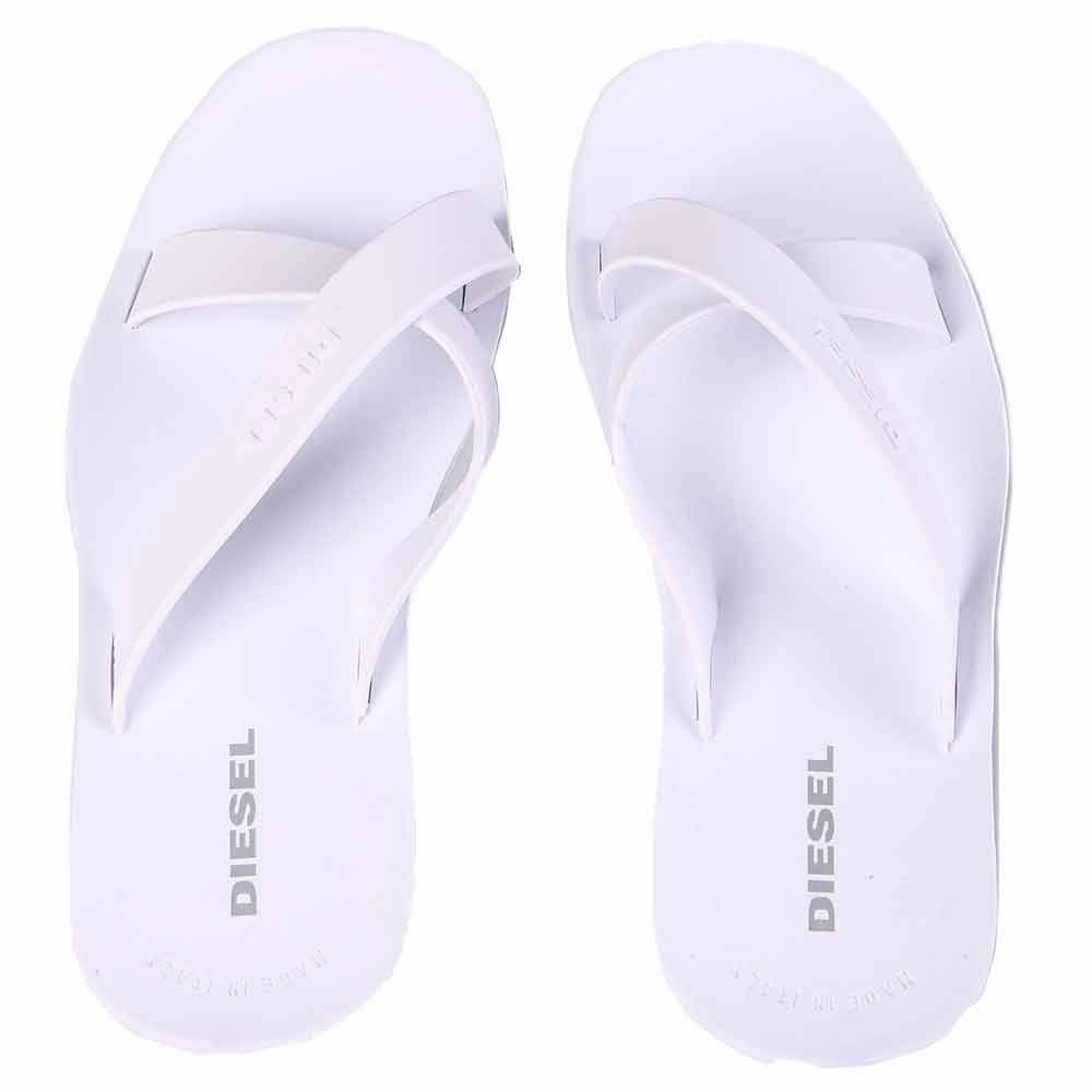 Diesel Plaja Wash White Strap Plastic Sandals Journeyer Flip Flops