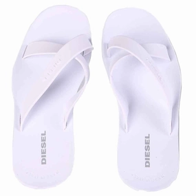 Flip Flops Cushioned Diesel Plaja Wash White Strap Plastic Sandals
