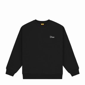 Dime Classic Small Logo Crewneck Black Basic Sweatshirts