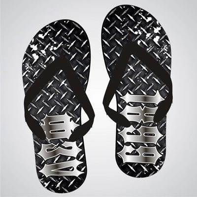Clip Art Of Flip Flops Delta Sigma Phi Diamond Plate Flip-Flops - SBL100 - SUB
