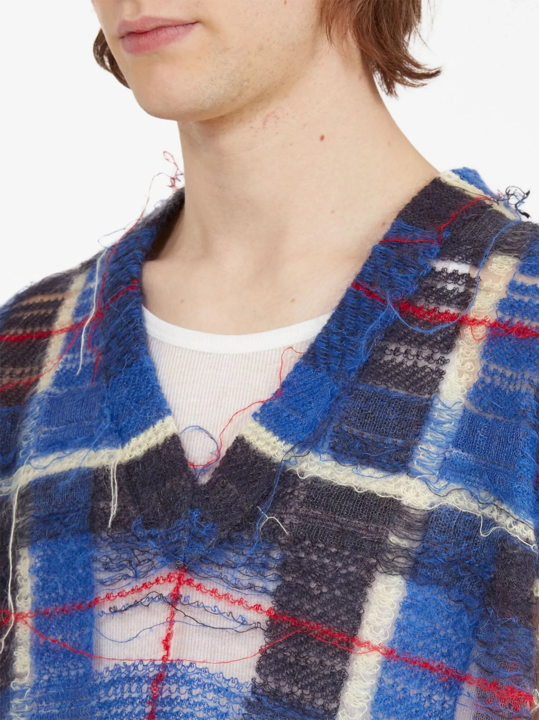 distressed checked tank top Marni Knitwear