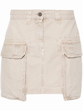 Summer Beach Dress distressed cotton mini skirt