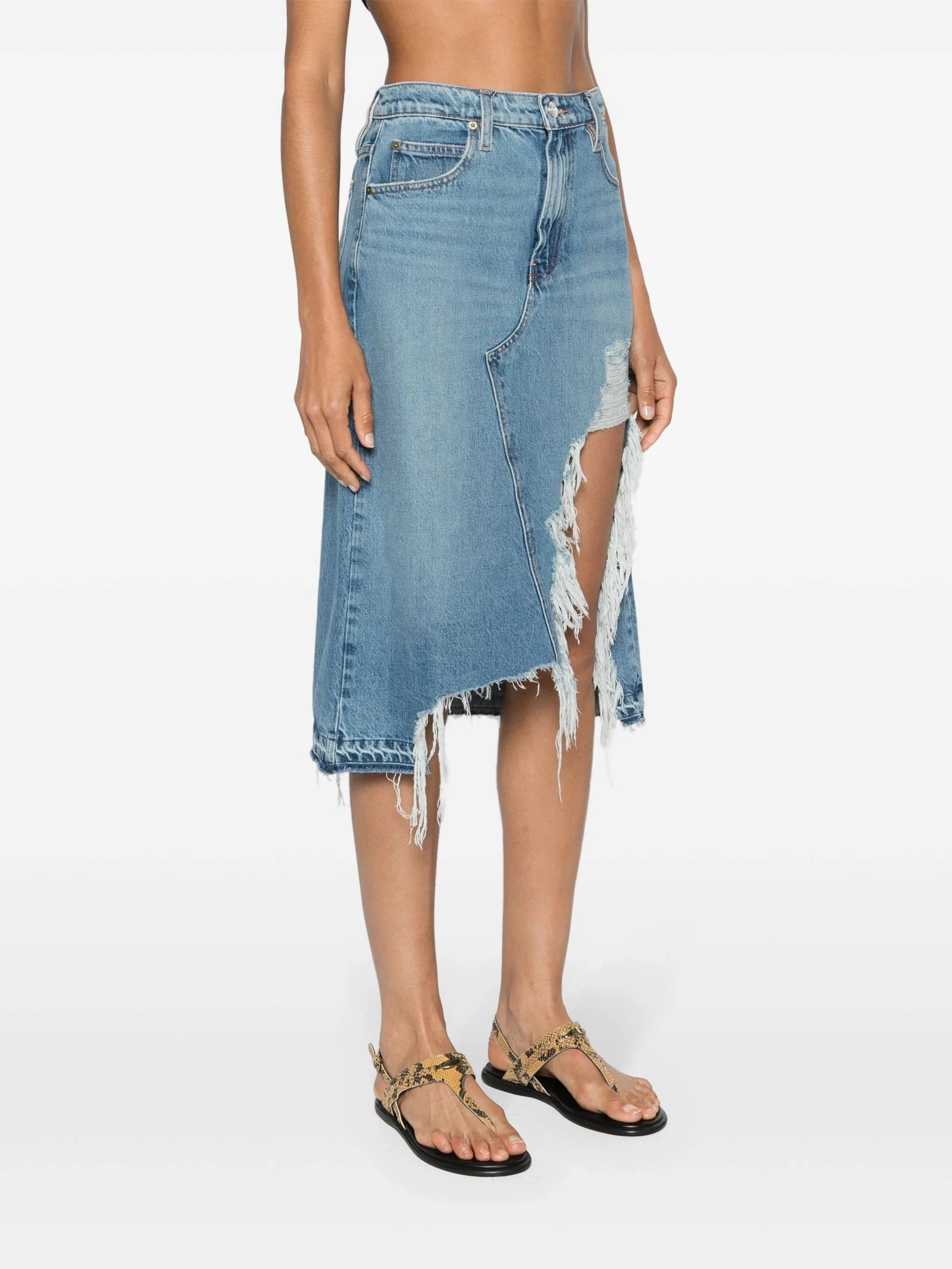 Fictional Character Dress To Impress distressed denim skirt