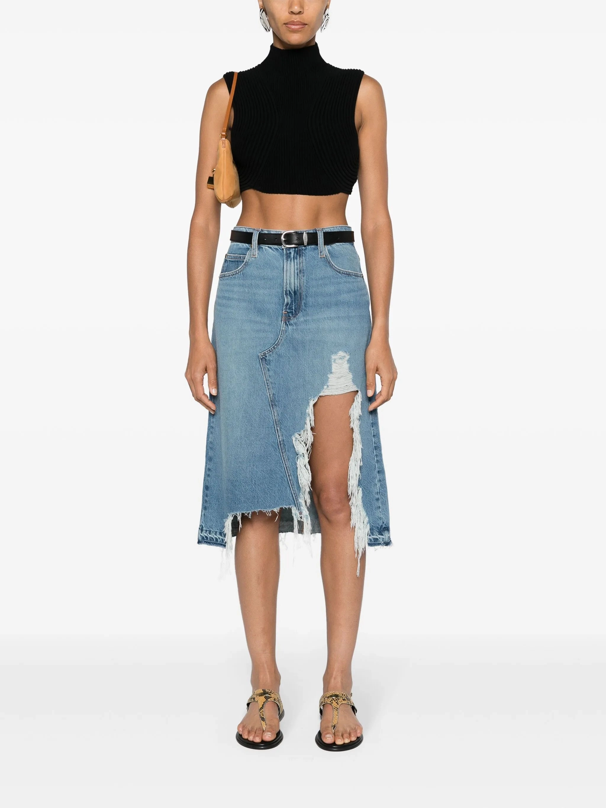 Sexy Valentines Dress distressed denim skirt
